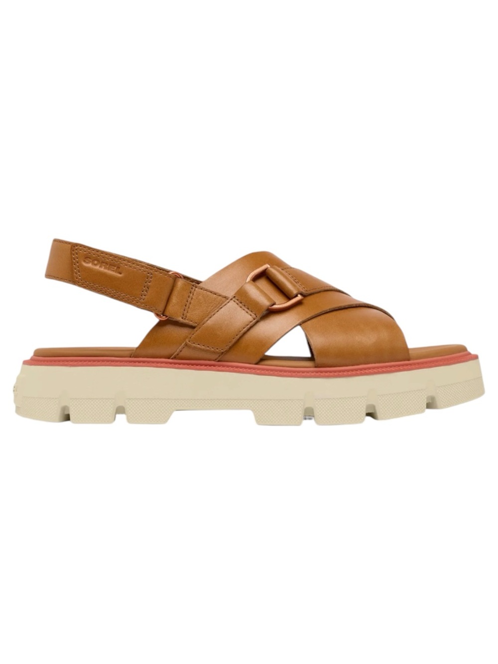 SOREL REIN CB Crisscross Sandal Canyon Gold Size 10.5 NWT Flaw no box display - Picture 2 of 11